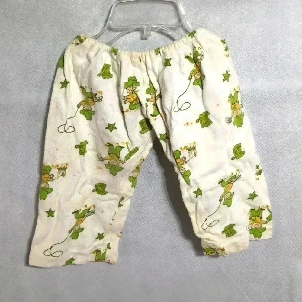 EARLY 1970S Custom sleep pants w cowboy motif